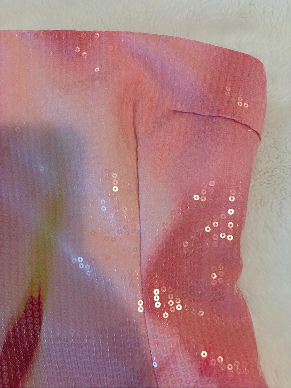 White Fox Boutique Pink Floral Sequin Strapless Mini Dress - Picture 2 of 4